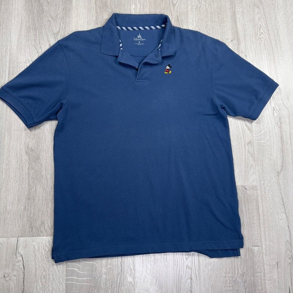 Disney Parks Mens Size M Medium Polo Shirt Embroidered Mickey Mouse
